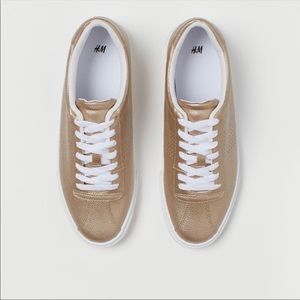 H&M Gold Sneakers